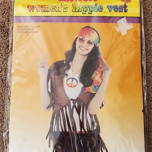 Halloween Hippie Hippy 70's Women's Vest Groovey 60's One Size Fits Most NWT